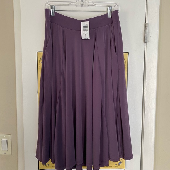 NWT! Torrid POCKETS Skirt Vintage Purple Studio Knit - Picture 5 of 6